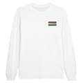Miniatyrbild 1 av 3: Tadzjikistan Flag Brodery Långärmad T-shirt i Vit