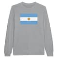 Miniatyrbild 1 av 3: Långärmad T-shirt - PIXELFORMA - Argentinas flagga - Grå - 100% bomull - Vuxen