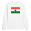Miniatyrbild 1 av 3: T-shirt med långa ärmar - PIXELFORMA - Indiens flagga - 100% bomull - Långa ärmar - Klassisk krage