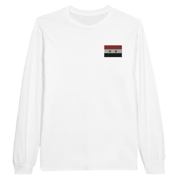 Långärmad T-shirt - PIXELFORMA - Syriens flagga - 100% bomull - Långa ärmar - Optimal komfort