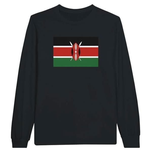 Långärmad T-shirt - PIXELFORMA - Botswana flagga - 100% bomull - Långärmad - Optimal komfort