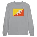 Miniatyrbild 1 av 3: Långärmad t-shirt - PIXELFORMA - Bhutan flagga - 100% bomull - Långa ärmar - Optimal komfort