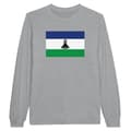 Miniatyrbild 1 av 3: Långärmad t-shirt - PIXELFORMA - Flag of Lesotho - 100 % bomull - Långa ärmar - Grå
