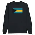 Miniatyrbild 1 av 3: Långärmad t-shirt - PIXELFORMA - Bahamas flagga - 100 % bomull - Långa ärmar - Optimal komfort