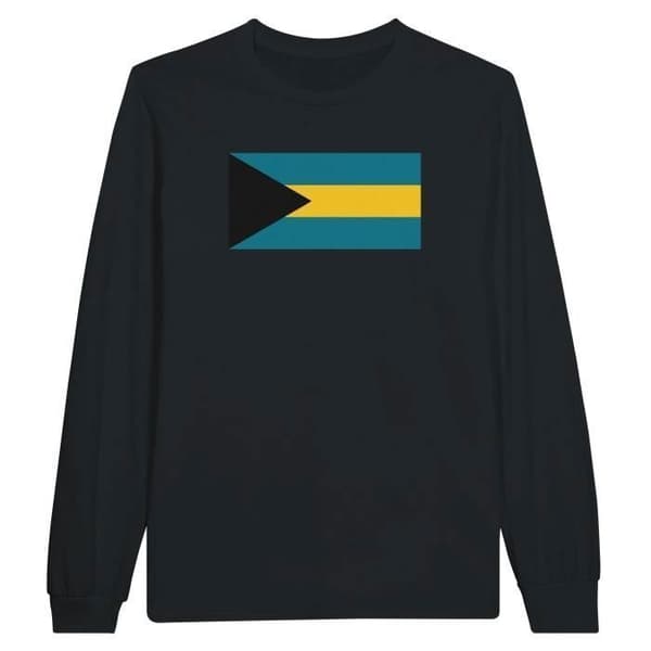 Långärmad t-shirt - PIXELFORMA - Bahamas flagga - 100 % bomull - Långa ärmar - Optimal komfort