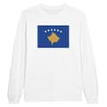 Miniatyrbild 1 av 3: Långärmad T-shirt - PIXELFORMA - Kosovos flagga - 100% bomull - Optimal komfort - Förstärkta sömmar