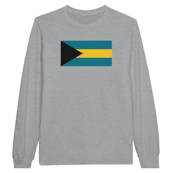 Långärmad t-shirt - PIXELFORMA - Bahamas flagga - 100 % bomull - Långa ärmar - Optimal komfort