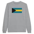 Miniatyrbild 1 av 3: Långärmad t-shirt - PIXELFORMA - Bahamas flagga - 100 % bomull - Långa ärmar - Optimal komfort