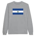 Miniatyrbild 1 av 3: Longärmad T-shirt - PIXELFORMA - Salvadorflagga - 100% bomull - Grå - Långa ärmar