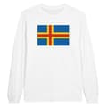 Miniatyrbild 1 av 3: Långärmad T-shirt - PIXELFORMA - Ålands flagga - 100% bomull - Långa ärmar - Klassisk krage