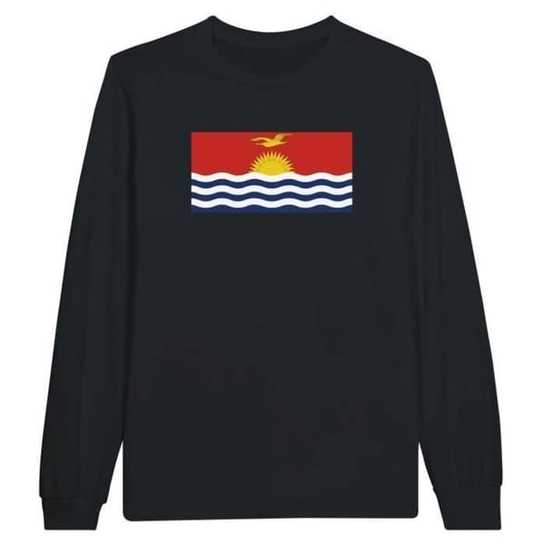T-shirt med långa ärmar - PIXELFORMA - Kiribati-flagg - 100% bomull - Långa ärmar - Regular fit