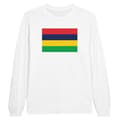 Miniatyrbild 1 av 3: Långärmad t-shirt - PIXELFORMA - Flag of Mauritius - 100 % bomull - Långa ärmar - Optimal komfort