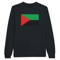 Miniatyrbild 1 av 3: Långärmad T-shirt - Martinique flagga - Svart - 100% bomull - Klassisk passform - Unisex