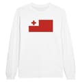 Miniatyrbild 1 av 3: Långärmad t-shirt - PIXELFORMA - Flag of Tonga - 100 % bomull - Långa ärmar - Optimal komfort