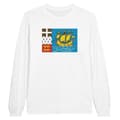 Miniatyrbild 1 av 3: T-shirt - Flagga för Saint-Pierre-et-Miquelon - Vit - 100% bomull - Långa ärmar - Klassisk passform