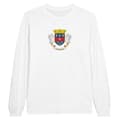 Miniatyrbild 1 av 3: T-shirt med lång ärm - PIXELFORMA - Flagga av Saint-Barthélemy - 100% bomull - Klassisk krage - Unisex