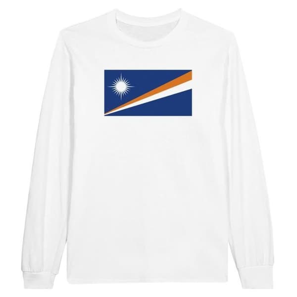 Marshallöarna Flagga långärmad T-shirt i vit