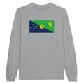 Miniatyrbild 1 av 3: Långärmad T-shirt - PIXELFORMA - Julöarnas flagga - 100% bomull - Grå - Långa ärmar