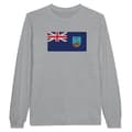 Miniatyrbild 1 av 3: PIXELFORMA långärmad t-shirt - Flag of Montserrat - Grå - Normal passform - Klassisk krage