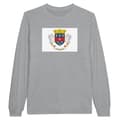 Miniatyrbild 1 av 3: T-shirt med långa ärmar - PIXELFORMA - Saint-Barthélémy flagga - 100% bomull - Långa ärmar - Grå