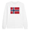 Miniatyrbild 1 av 3: T-shirt - Bouvetöns flagga - Vit - 100% bomull - Långa ärmar - Regular fit