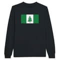 Miniatyrbild 1 av 3: Norfolk Island Flag Långärmad T-shirt - PIXELFORMA - Svart - Långärmad - Vanlig - Vuxen