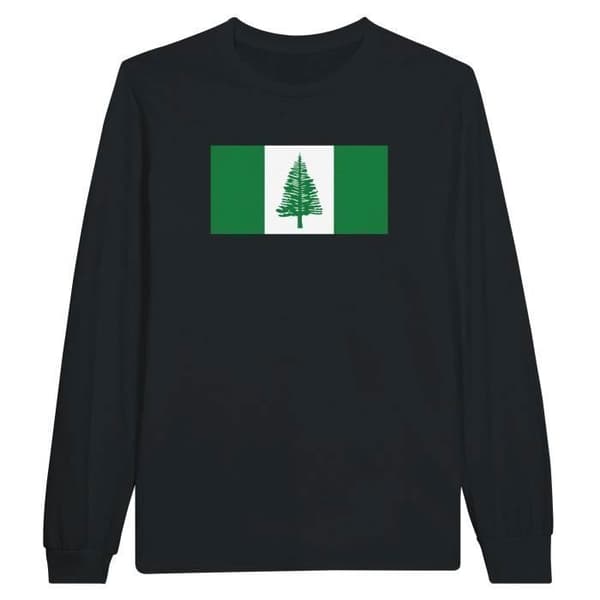 Långärmad T-shirt - PIXELFORMA - Norfolköns flagga - Svart - Regular - Vuxen