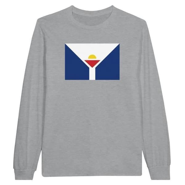 T-shirt med långa ärmar - PIXELFORMA - Saint-Martins flagga - 100% bomull - Långa ärmar - Unisex