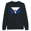 Miniatyrbild 1 av 3: Långärmad T-shirt - PIXELFORMA - Saint-Martins flagga - 100% bomull - Svart - Unisex