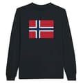 Miniatyrbild 1 av 3: Långärmad t-shirt - Bouvetöns flagga - Svart - 100% bomull - Klassisk passform - Långa ärmar