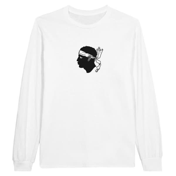 Långärmad T-shirt - PIXELFORMA - Korsika Flagga - 100% bomull - Långa ärmar - Regular passform