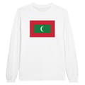 Miniatyrbild 1 av 3: T-shirt med långa ärmar - PIXELFORMA - Maldivernas flagga - 100% bomull - Långa ärmar - Optimal komfort