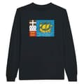 Miniatyrbild 1 av 3: Långärmad t-shirt - Saint-Pierre-et-Miquelon flagga - Svart - 100% bomull - Standard passform - Unisex