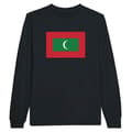 Miniatyrbild 1 av 3: T-shirt med långa ärmar - PIXELFORMA - Maldivernas flagga - 100% bomull - Långa ärmar - Optimal komfort