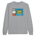 Miniatyrbild 1 av 3: T-shirt - Flagga för Saint-Pierre-et-Miquelon - Grå - 100% bomull - Långa ärmar - Klassisk passform
