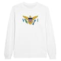 Miniatyrbild 1 av 3: Långärmad T-shirt - PIXELFORMA - Jungfruöarnas flagga - 100% bomull - Vit - Herr