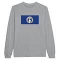 Miniatyrbild 1 av 3: Långärmad långärmad T-shirt med flagga från Nordmarianerna i grått