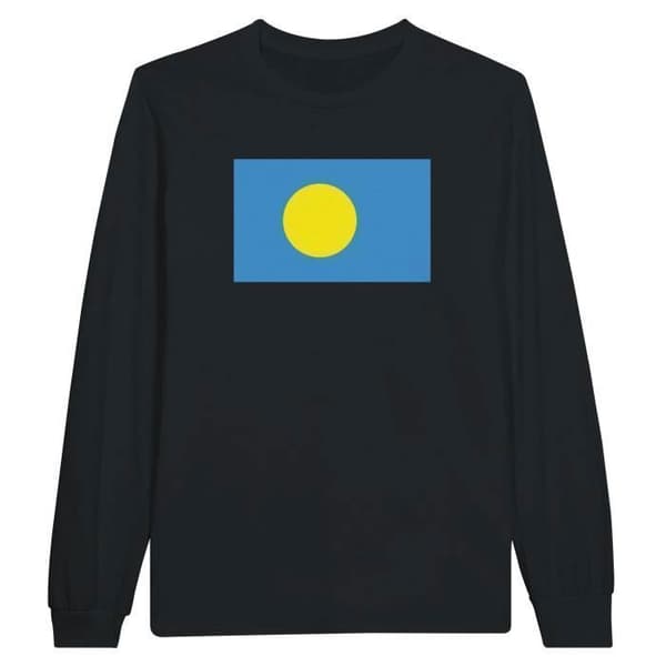 Tröja med långa ärmar - PIXELFORMA - Palauernas flagga - 100% bomull - Långa ärmar - Regular fitting