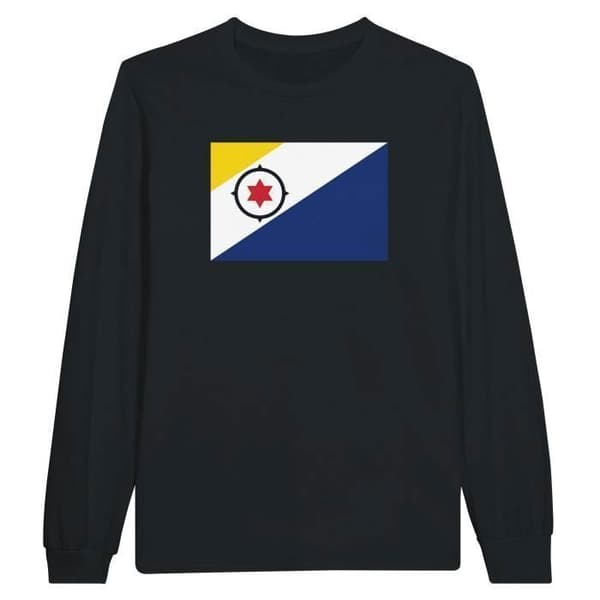 T-shirt med långa ärmar - Hollands flagga - Svart - 100% bomull - Klassisk passform - Unisex