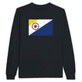 Miniatyrbild 1 av 3: T-shirt med långa ärmar - Hollands flagga - Svart - 100% bomull - Klassisk passform - Unisex