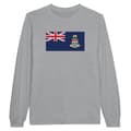 Miniatyrbild 1 av 3: Cayman Islands Flag Långärmad T-shirt - PIXELFORMA - Vanlig - Grå - Långärmad - Vuxen