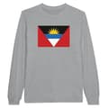 Miniatyrbild 1 av 3: T-shirt - Antigua och Barbuda - Grå - 100% bomull - Långa ärmar - Regular fit