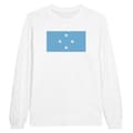Miniatyrbild 1 av 3: Mikronesiens federala stater Flagga långärmad T-shirt i vit