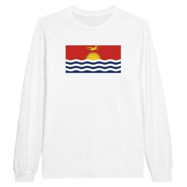 T-shirt med långa ärmar - PIXELFORMA - Kiribati-flagg - 100% bomull - Långa ärmar - Regular fit