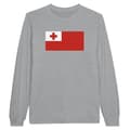 Miniatyrbild 1 av 3: Långärmad t-shirt - PIXELFORMA - Flag of Tonga - 100 % bomull - Långa ärmar - Optimal komfort