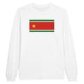 Miniatyrbild 1 av 3: Långärmad T-shirt - Guadeloupe flagga - Vit - 100% bomull - Klassisk passform - Långärmad