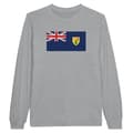 Miniatyrbild 1 av 3: T-shirt - Turks- och Caicosöarnas flagga - Grå - 100% bomull - Långa ärmar - Regular passform