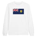 Miniatyrbild 1 av 3: Turks- och Caicosöarna Flagga långärmad T-shirt i vit