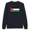 Miniatyrbild 1 av 3: Långärmad T-shirt - Palestinas flagga - Svart - 100% bomull - Regular fit - Unisex