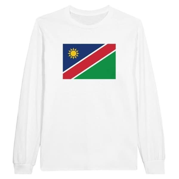 T-shirt med långärmar - PIXELFORMA - Namibias flagga - 100% bomull - Långärmad - Regular fit